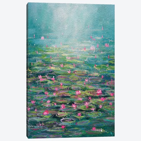 Abstract Water Lilies Canvas Print #AMT70} by Amita Dand Canvas Art Print