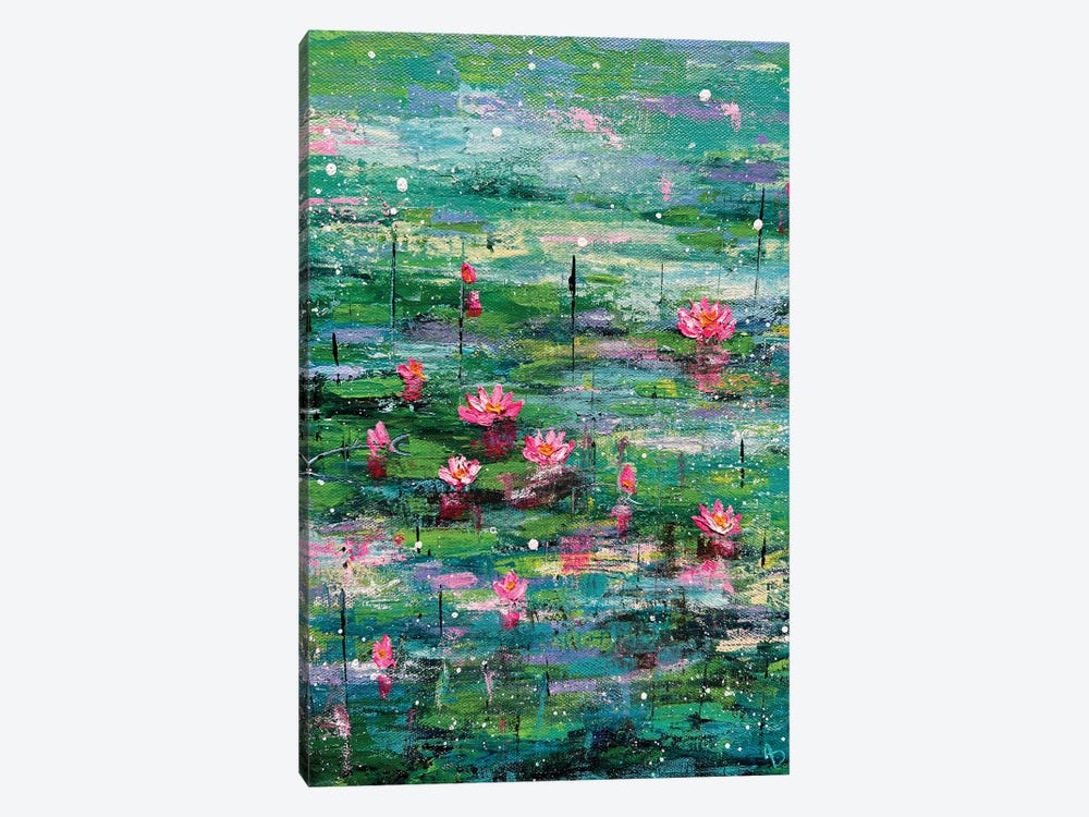 Abstract Water Lilies II by Amita Dand 1-piece Canvas Print