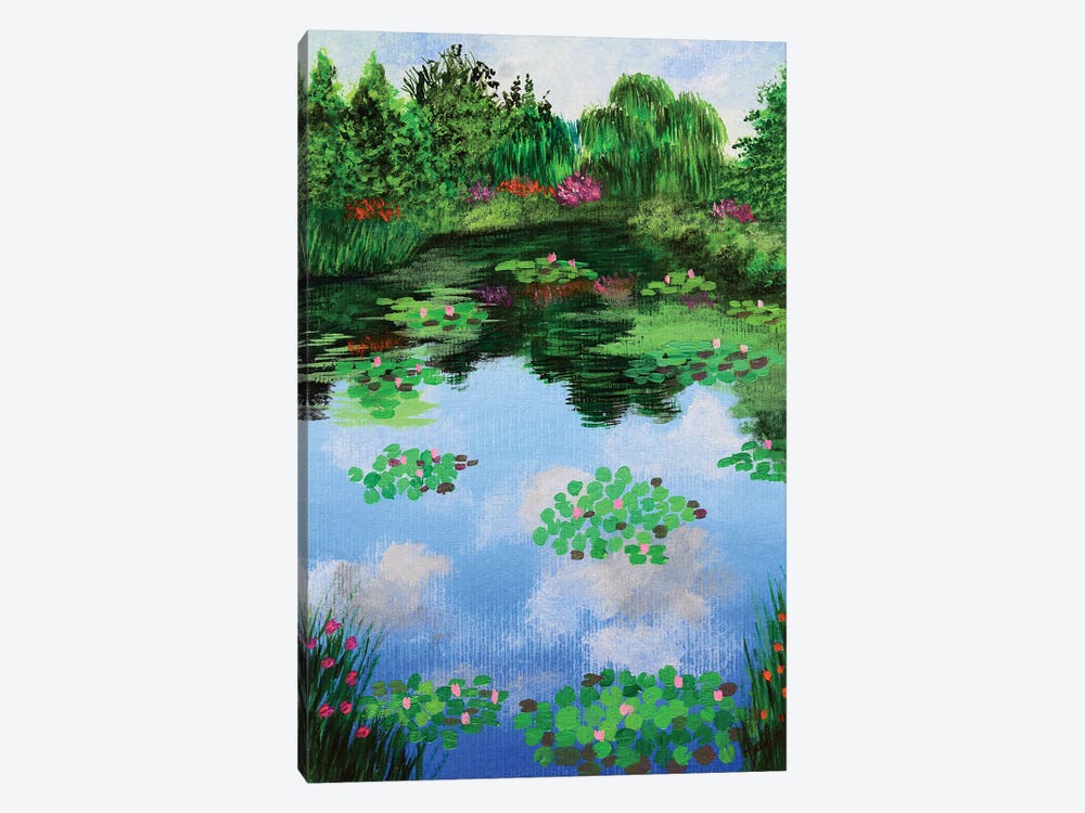 Monets Garden by Amita Dand 1-piece Canvas Print