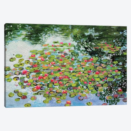 Water Lilies Paradise Canvas Print #AMT82} by Amita Dand Canvas Artwork