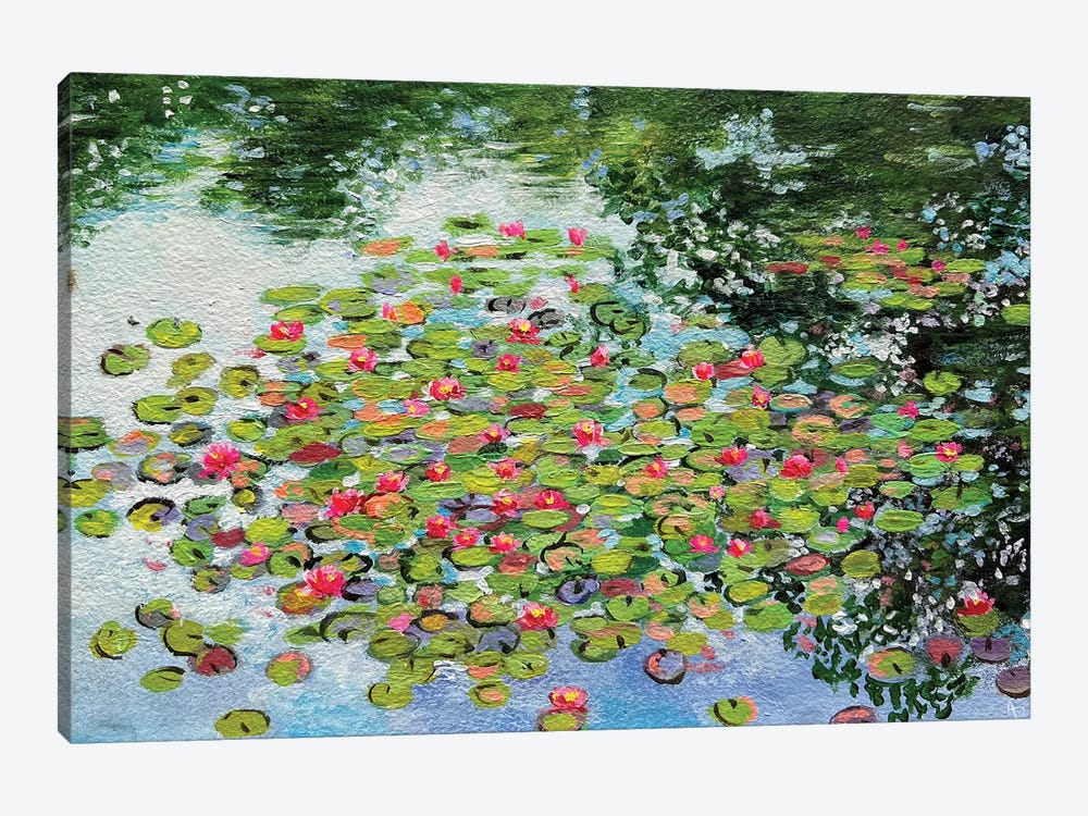 Water Lilies Paradise by Amita Dand 1-piece Canvas Print