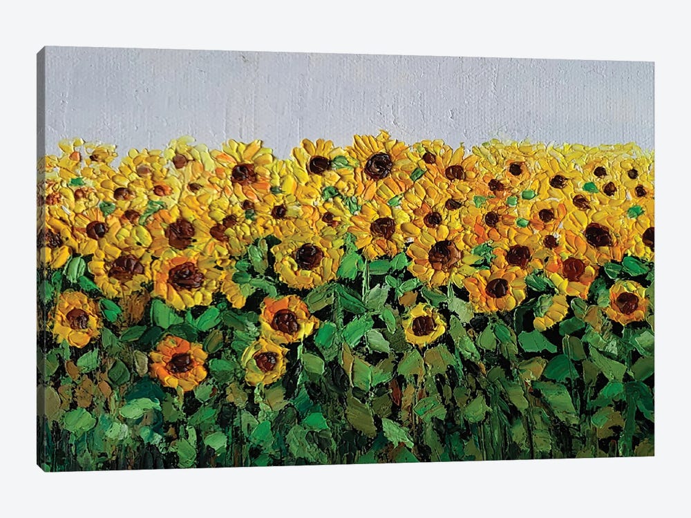 Bright Sunflower Field by Amita Dand 1-piece Art Print