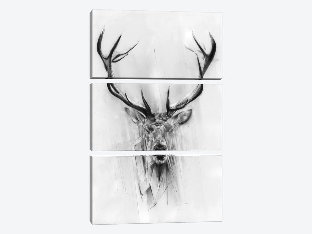 Red Deer by Alexis Marcou 3-piece Canvas Artwork
