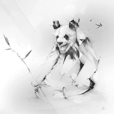 Bad Panda by Alexis Marcou framed canvas print