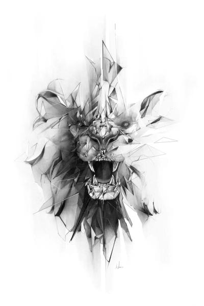 Black & White: Stone Lion by Alexis Marcou