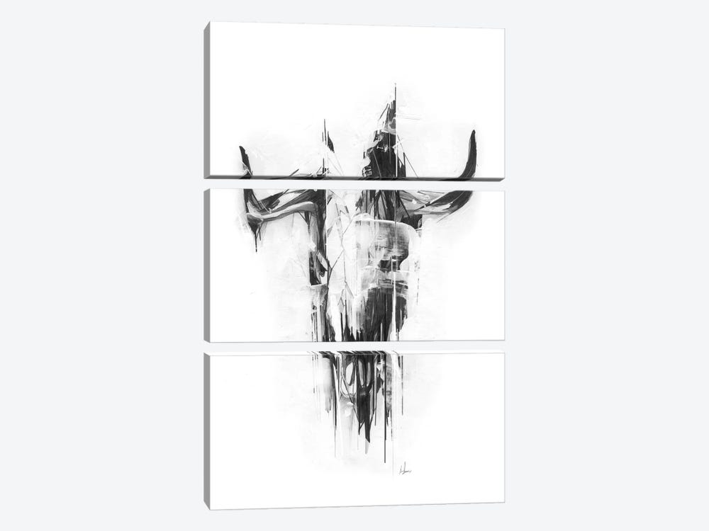 Bull Skull by Alexis Marcou 3-piece Canvas Print