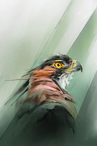 Eagle In The Wild Green Edition by Alexis Marcou multi panel art