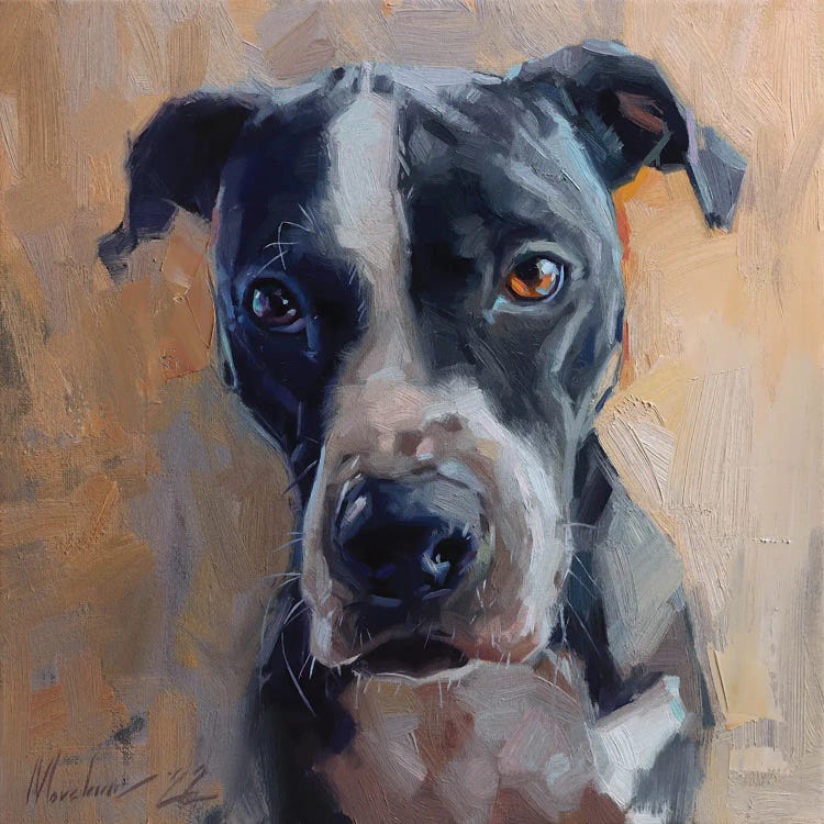 Black Dog Painting