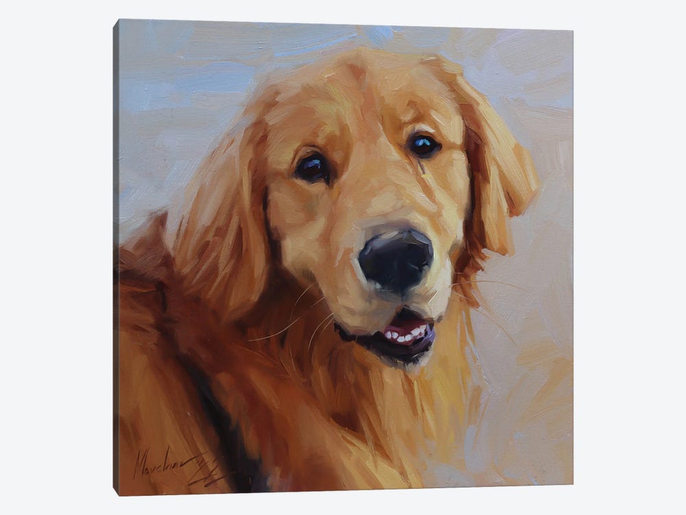 Golden Labrador by Alex Movchun 1-piece Canvas Print