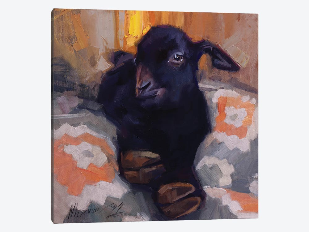 Small Goat Painying by Alex Movchun 1-piece Canvas Art