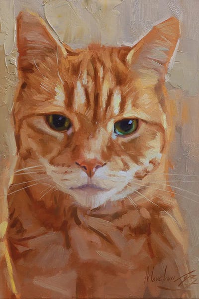 Alex Movchun: Red Cat Portrait by Alex Movchun