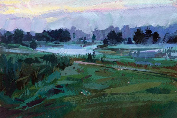 Alex Movchun: Sunrise Painting, Morning Mist by Alex Movchun