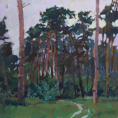 Pain-Tree Forest, In The Forest by Alex Movchun framed wall art