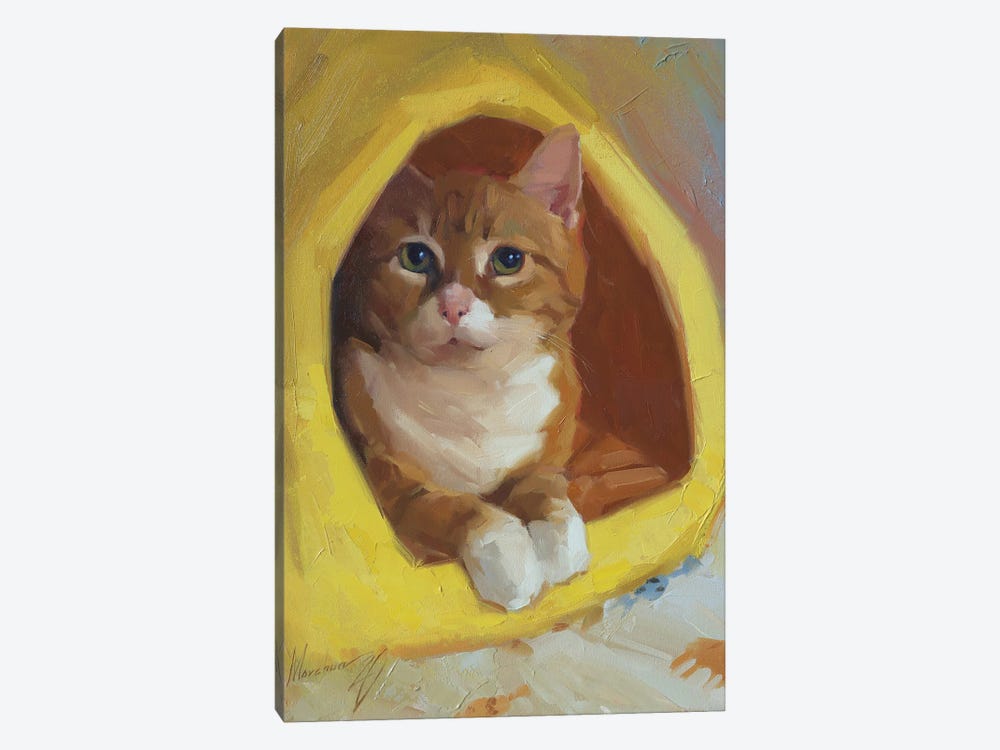 Red Cat by Alex Movchun 1-piece Canvas Print
