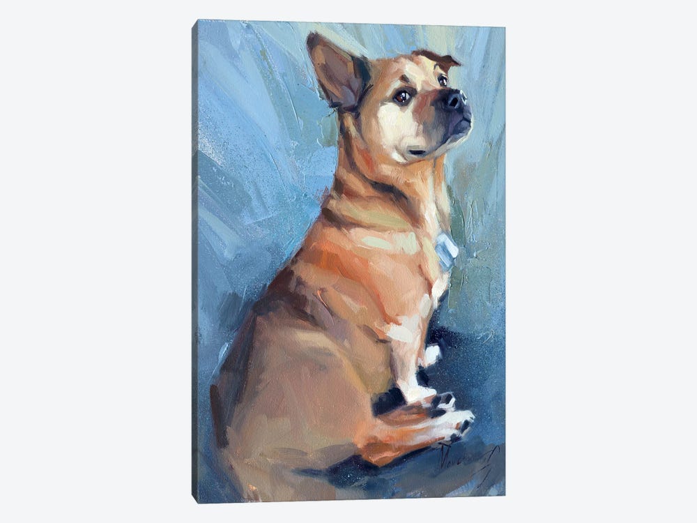 A Little Proud Dog by Alex Movchun 1-piece Canvas Print