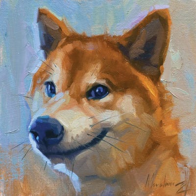 Shiba Inu by Alex Movchun framed wall art