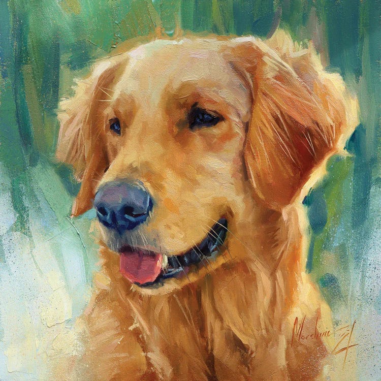 Golden Retriver In Sunny Day by Alex Movchun wall art