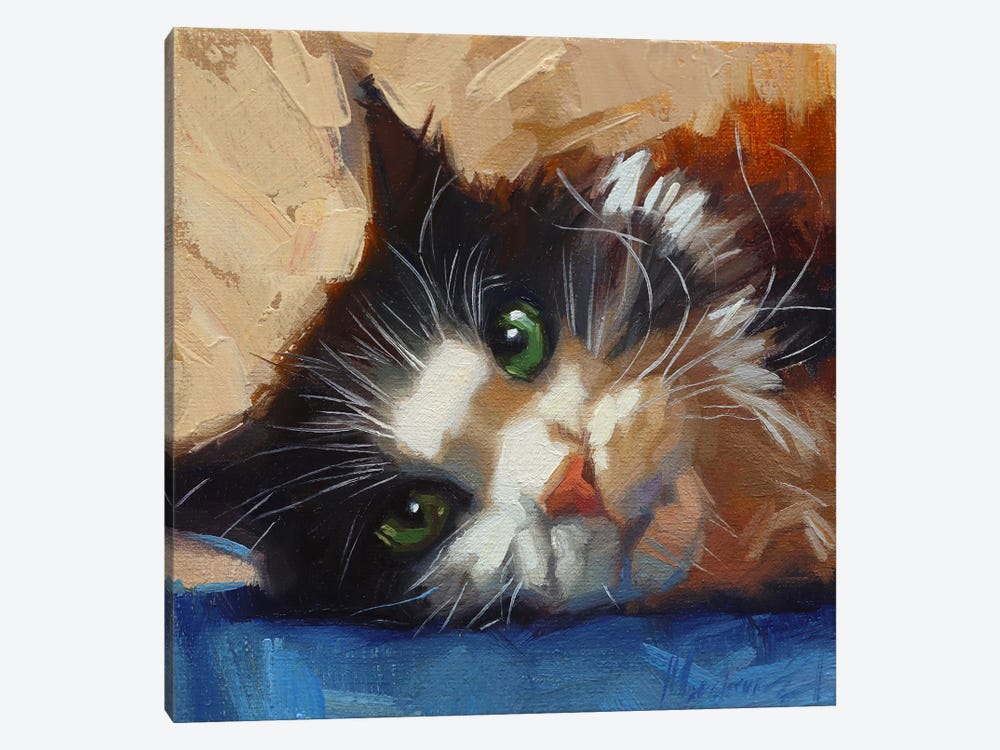 Fluffy Cat by Alex Movchun 1-piece Canvas Artwork
