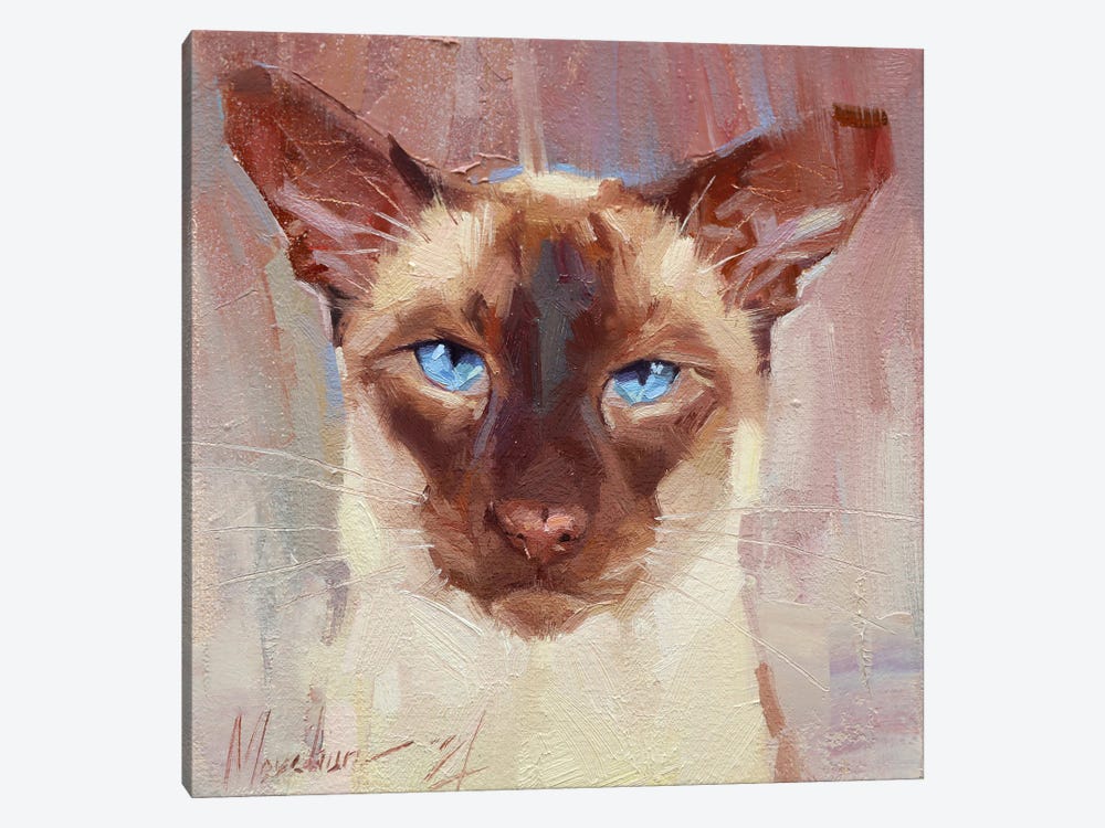 Siamese Cat by Alex Movchun 1-piece Canvas Print