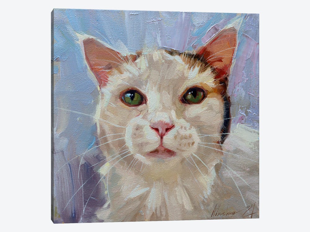 White Cat by Alex Movchun 1-piece Canvas Art