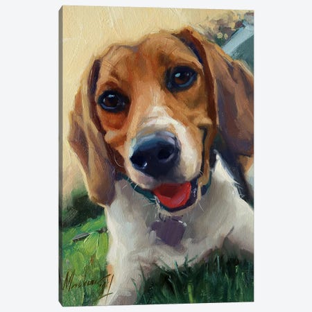 Beagle Canvas Print #AMV45} by Alex Movchun Canvas Art Print
