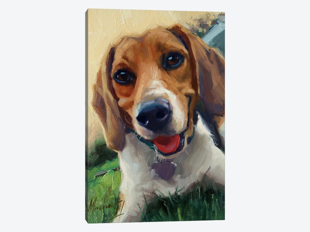 Beagle by Alex Movchun 1-piece Canvas Art Print