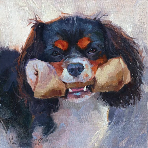 Alex Movchun: Happy Pekingese by Alex Movchun