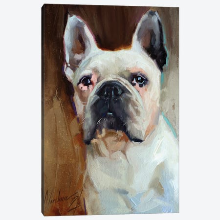 Bulldog Canvas Print #AMV55} by Alex Movchun Canvas Artwork