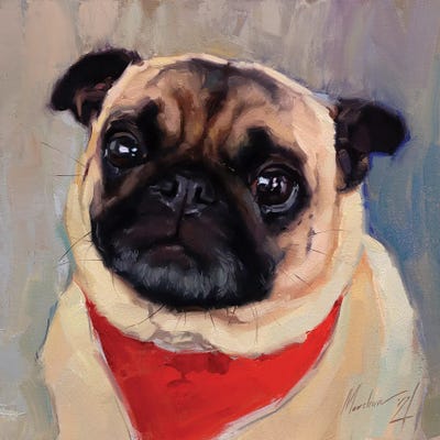 Pug by Alex Movchun canvas print