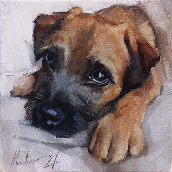 Alex Movchun: Brown Puppy by Alex Movchun
