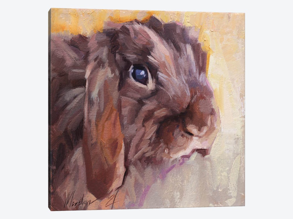 Brown Bunny by Alex Movchun 1-piece Canvas Art Print