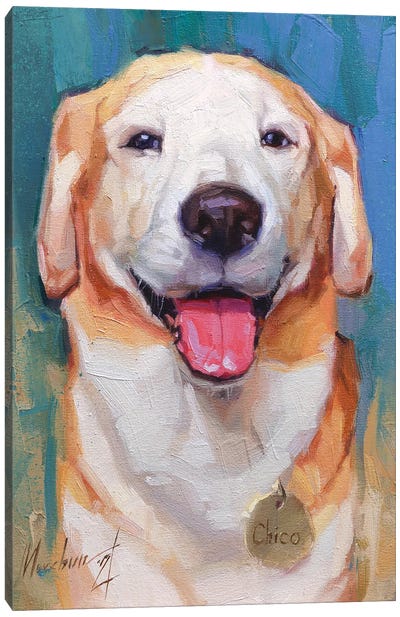 Happy Labrador Canvas Art Print - Alex Movchun