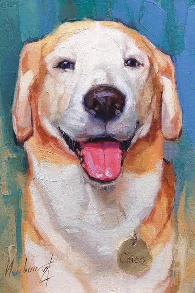 Labrador Retrievers: Happy Labrador by Alex Movchun