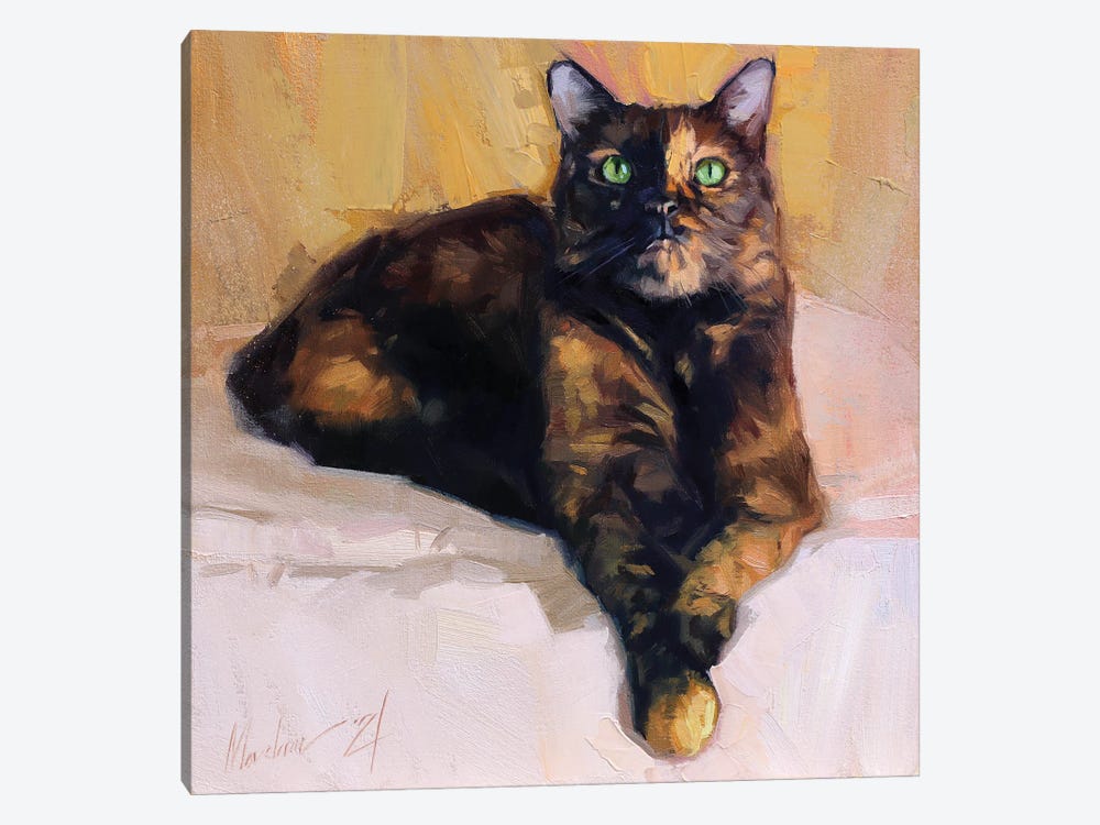 Brown Cat by Alex Movchun 1-piece Art Print