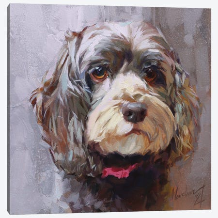 Poodle Pet Canvas Print #AMV72} by Alex Movchun Canvas Print