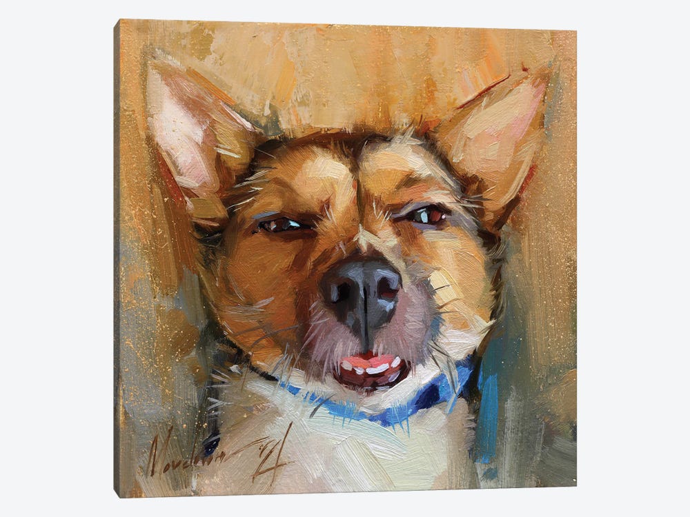 Portrait Of Lazy Puppy by Alex Movchun 1-piece Canvas Artwork