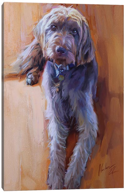 Dog Painting Canvas Art Print - Alex Movchun