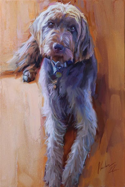 Alex Movchun: Dog Painting by Alex Movchun