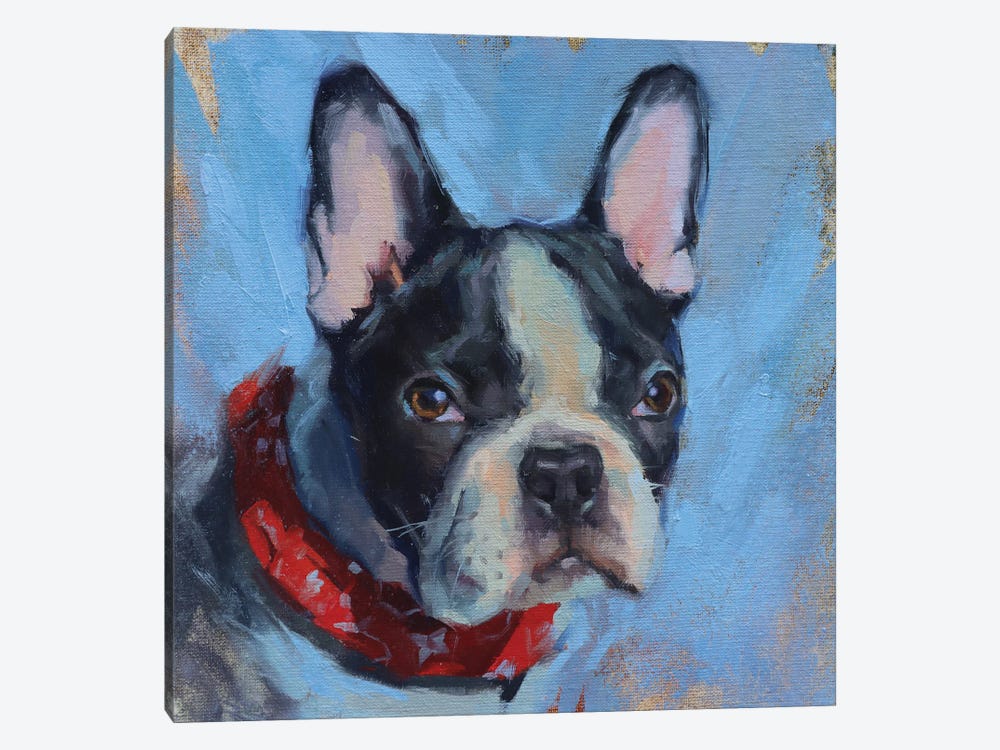 French Bulldog by Alex Movchun 1-piece Canvas Print