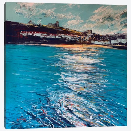 Whitby In Blue Canvas Print #AMX102} by Andrew Moodie Canvas Art