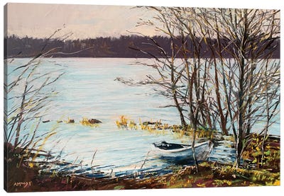 Winter Loch Canvas Art Print - Andrew Moodie