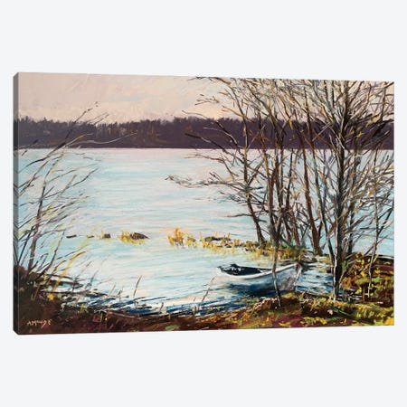 Winter Loch Canvas Print #AMX103} by Andrew Moodie Canvas Art