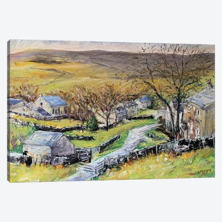 Conistone Village Canvas Print #AMX16} by Andrew Moodie Canvas Wall Art