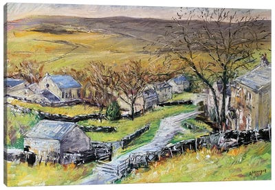 Conistone Village Canvas Art Print - Andrew Moodie