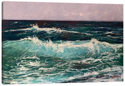 Crashing Wave Canvas Art Print - Andrew Moodie