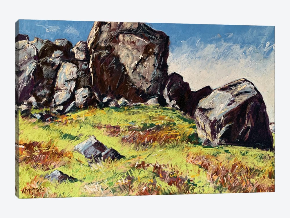 Cow And Calf In Winter Sun by Andrew Moodie 1-piece Art Print