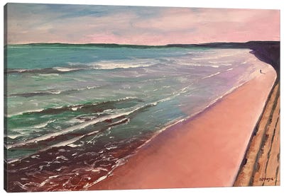 Filey Bay Canvas Art Print - Andrew Moodie