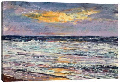 Glinting Sea Canvas Art Print - Andrew Moodie