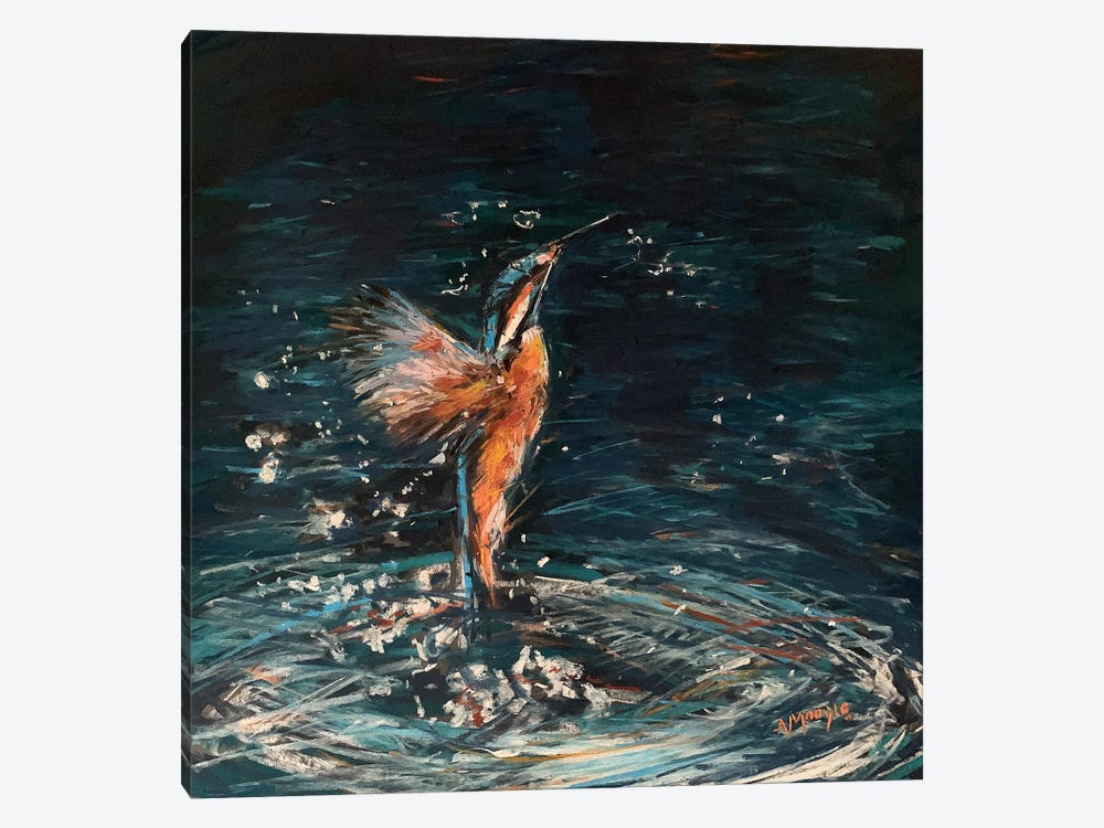 Kingfisher by Andrew Moodie 1-piece Canvas Wall Art
