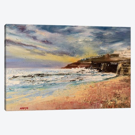 Morning Waves, Whitley Bay Canvas Print #AMX70} by Andrew Moodie Art Print